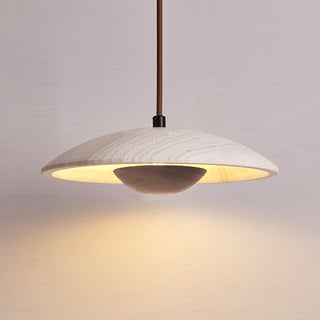 Zodore Large-Bord Travertin Pendentif Lumière