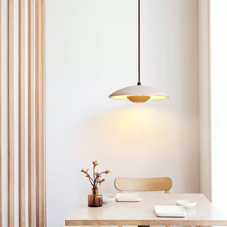 Zodore Large-Bord Travertin Pendentif Lumière