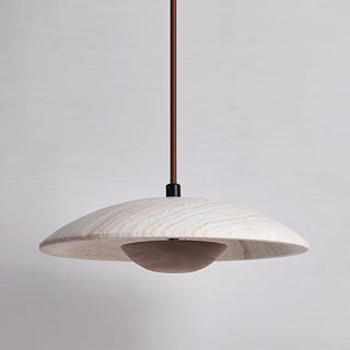 Zodore Large-Bord Travertin Pendentif Lumière
