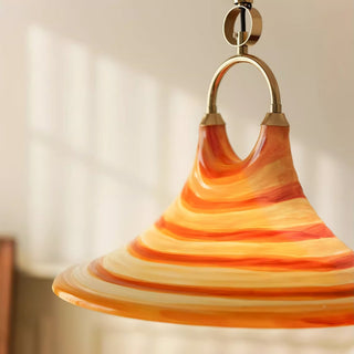 Aurmiros Suspension Minimaliste Moderne en Verre à Motif Tourbillonnant