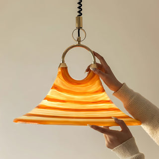Aurmiros Suspension Minimaliste Moderne en Verre à Motif Tourbillonnant