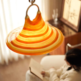 Aurmiros Suspension Minimaliste Moderne en Verre à Motif Tourbillonnant
