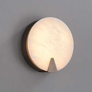 Solaris Halo Alabaster Wall Light-Neutral Decor