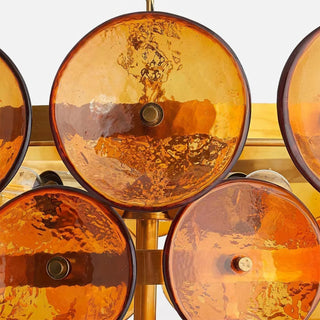 Aurora Lustre Disque Verre Murano Vintage