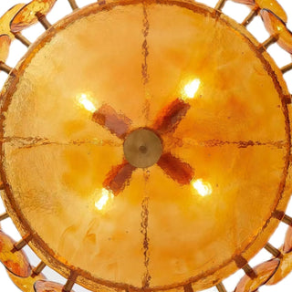 Aurora Lustre Disque Verre Murano Vintage