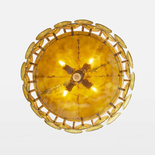 Aurora Lustre Disque Verre Murano Vintage