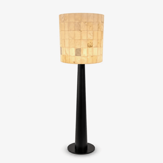 Solavera Alabaster Mosaic Floor Lamp-Neutral Decor