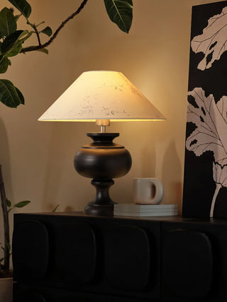 Culiril Oriental Fabric Table Lamp-Neutral Decor