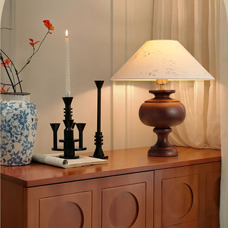 Culiril Oriental Fabric Table Lamp-Neutral Decor