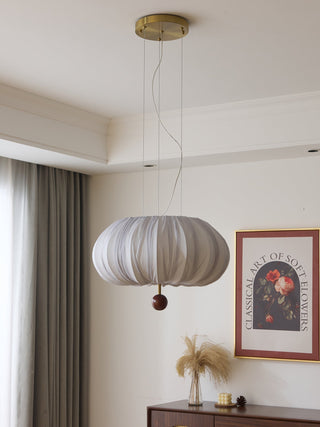 Vasilen Lampe Plafonnier Premium Art Nordic Ballon Bois Tissu