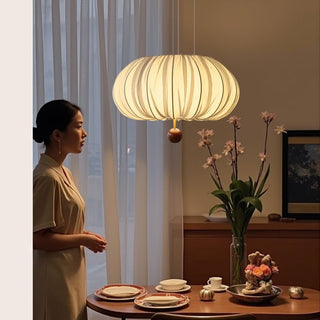 Vasilen Lampe Plafonnier Premium Art Nordic Ballon Bois Tissu