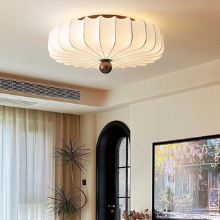 Zotala Pétale Tissu Bois Encastré Plafonnier Lumière