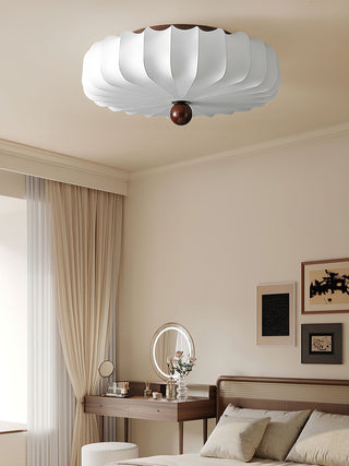Zotala Pétale Tissu Bois Encastré Plafonnier Lumière
