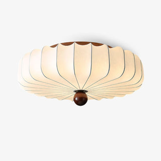 Zotala Pétale Tissu Bois Encastré Plafonnier Lumière