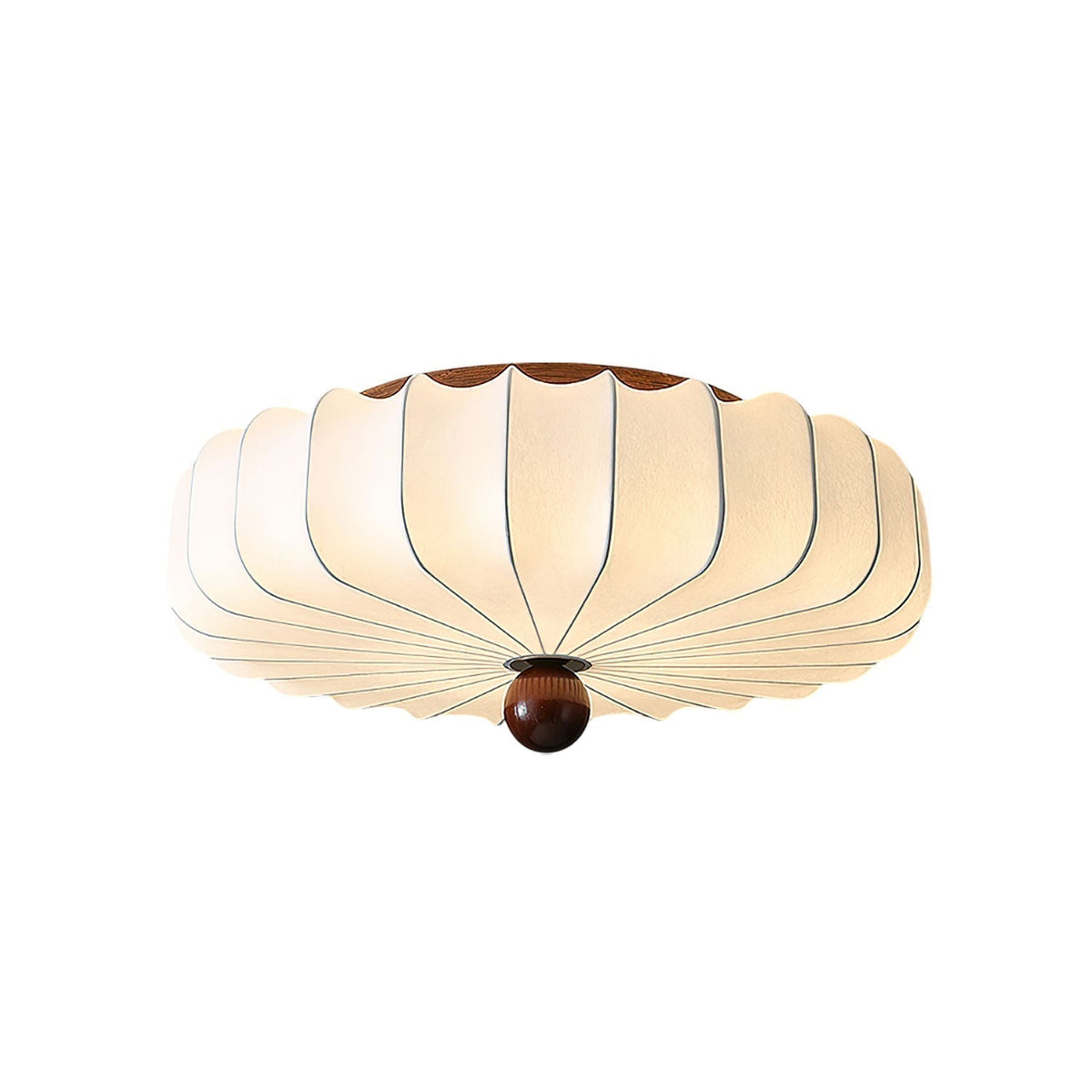 Zotala Pétale Tissu Bois Encastré Plafonnier Lumière