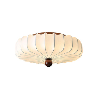 Zotala Pétale Tissu Bois Encastré Plafonnier Lumière