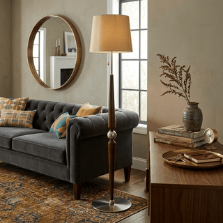 Solenne Sculpted Wood Floor Lamp-Neutral Decor