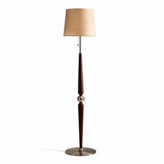 Solenne Sculpted Wood Floor Lamp-Neutral Decor