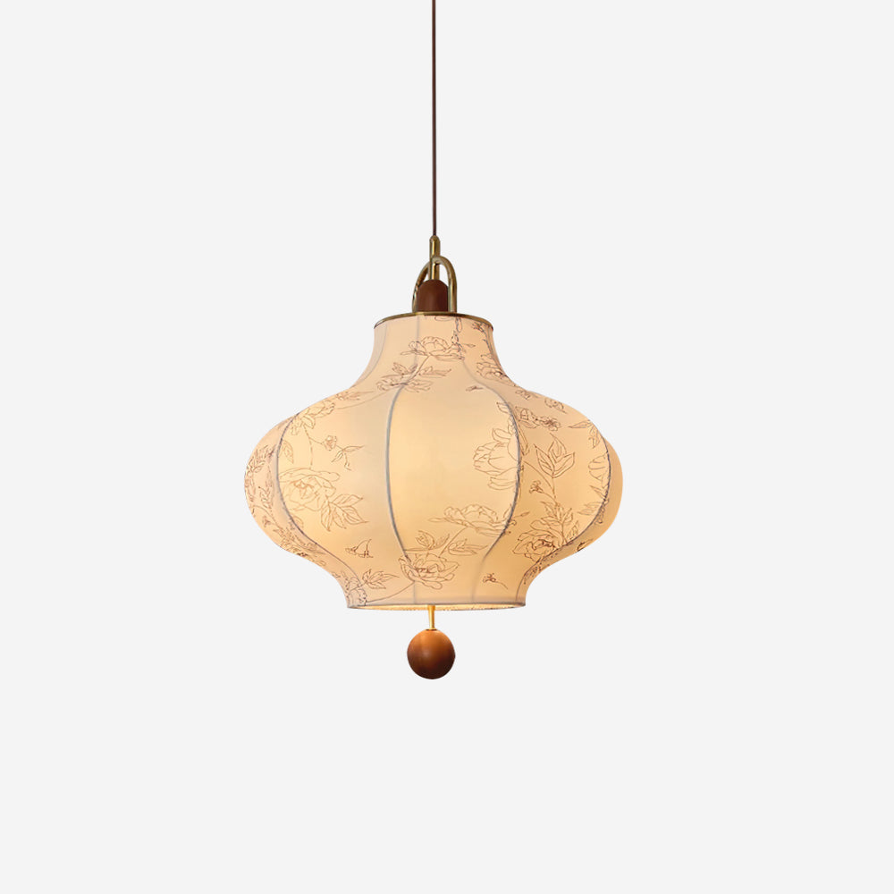 Calira Fabric Pendant Lamp-Neutral Decor