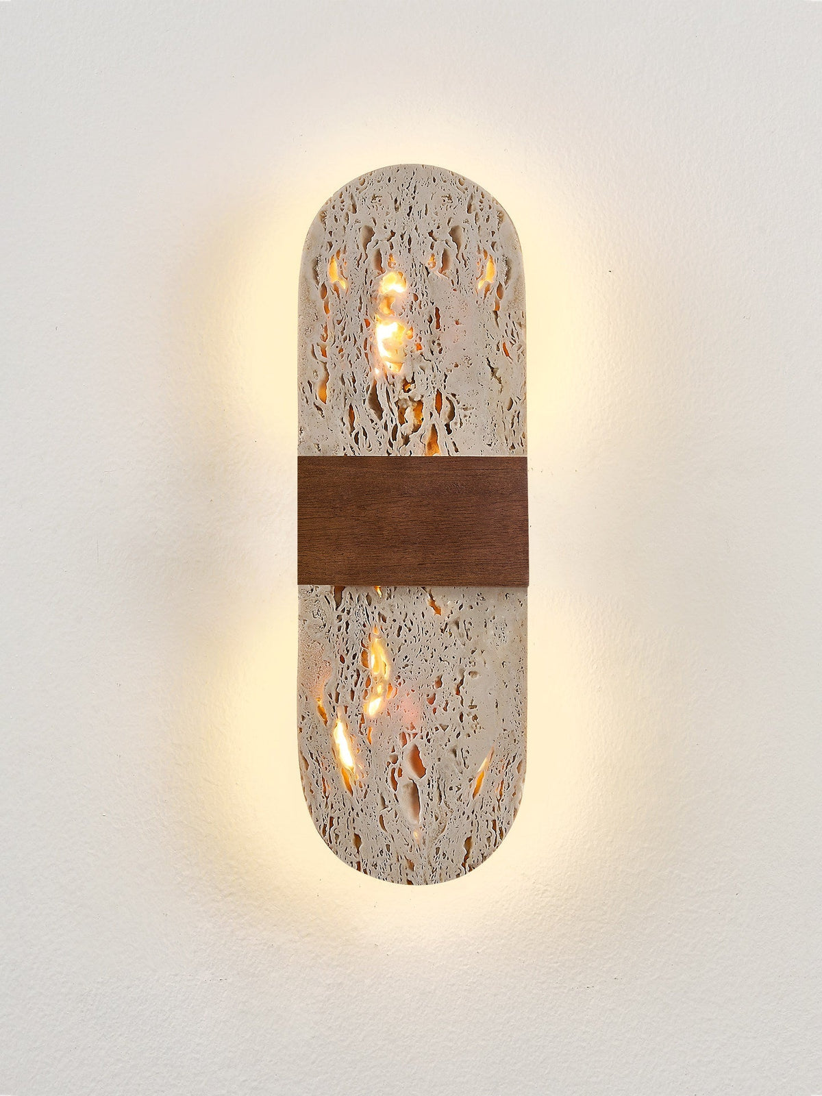 Solis Travertine Wall Light-Neutral Decor