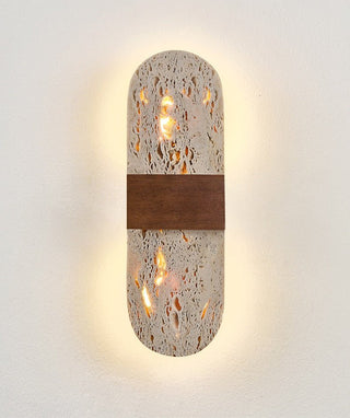 Solis Travertine Wall Light-Neutral Decor