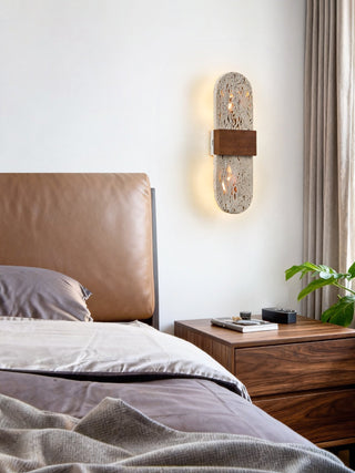 Solis Travertine Wall Light-Neutral Decor