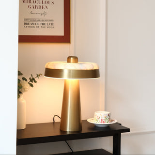 Solis Alabaster Disc Table Lamp-Neutral Decor