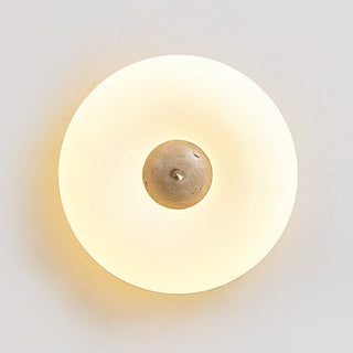 Flen Plafonnier en Anneau Travertin Jaune