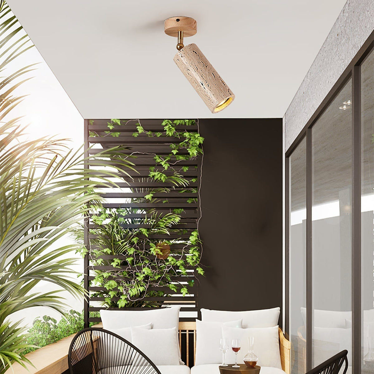 Mycaran Suspension Minimaliste en Travertin