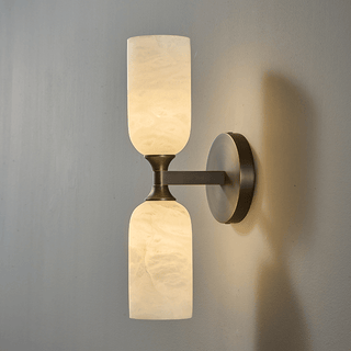 Solmira Twin Alabaster Wall Sconce-Neutral Decor