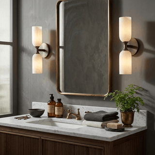Solmira Twin Alabaster Wall Sconce-Neutral Decor