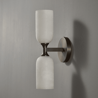 Solmira Twin Alabaster Wall Sconce-Neutral Decor