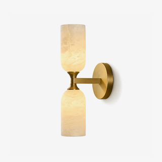 Solmira Twin Alabaster Wall Sconce-Neutral Decor