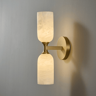 Solmira Twin Alabaster Wall Sconce-Neutral Decor