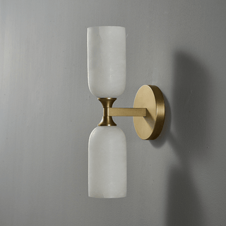 Solmira Twin Alabaster Wall Sconce-Neutral Decor
