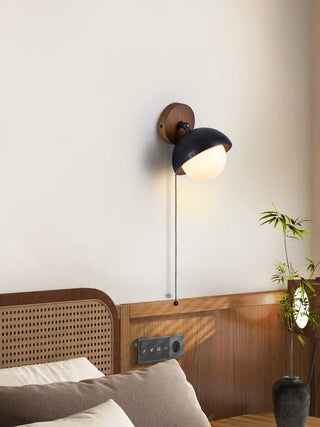 Serenaria Globe Noir Travertin Applique Murale Pivotante
