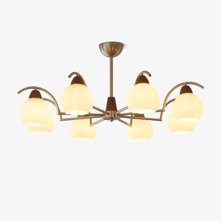 Ilaeiel Lustre Bois Verre Élégance Traditionnelle Bloom