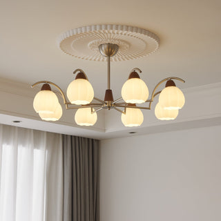 Ilaeiel Lustre Bois Verre Élégance Traditionnelle Bloom
