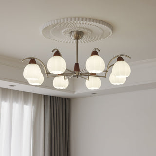 Ilaeiel Lustre Bois Verre Élégance Traditionnelle Bloom