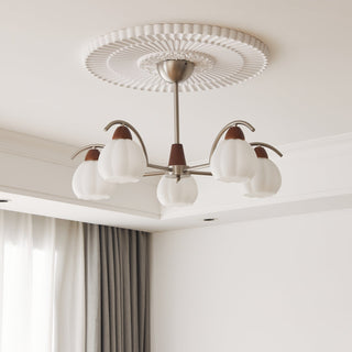 Ilaeiel Lustre Bois Verre Élégance Traditionnelle Bloom