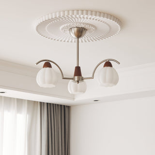 Ilaeiel Lustre Bois Verre Élégance Traditionnelle Bloom