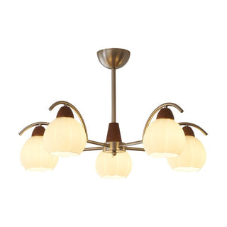 Ilaeiel Lustre Bois Verre Élégance Traditionnelle Bloom