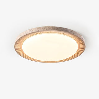 Olphaan Plafonnier en Travertin À Anneaux
