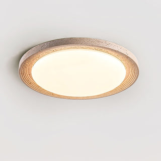 Olphaan Plafonnier en Travertin À Anneaux