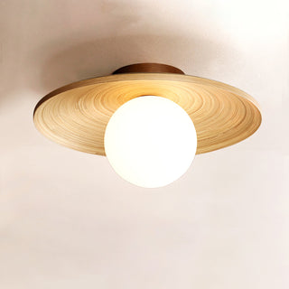 Lustra Plafonnier Soluna Bois Orbital