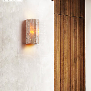 Sysilion Applique Murale Industrielle en Travertin