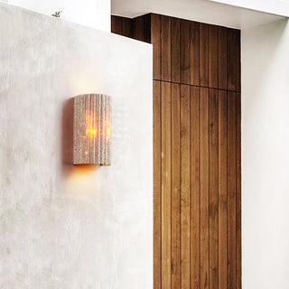Sysilion Applique Murale Industrielle en Travertin