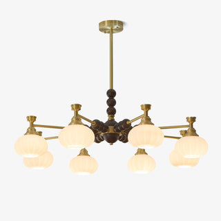 Avdorira Lustre Vintage Élégant en Laiton et Bois
