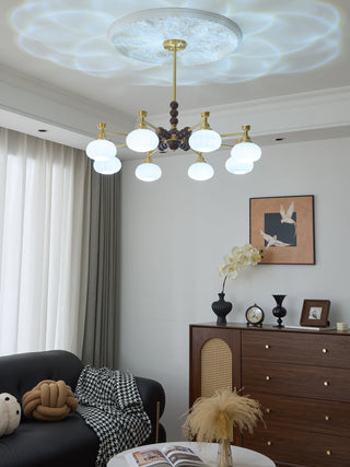 Avdorira Lustre Vintage Élégant en Laiton et Bois