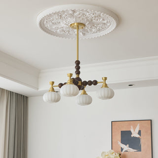 Avdorira Lustre Vintage Élégant en Laiton et Bois